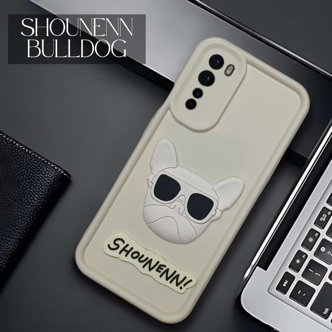 Cream SHOUNENN BULLDOG Silicone case for Oneplus Nord