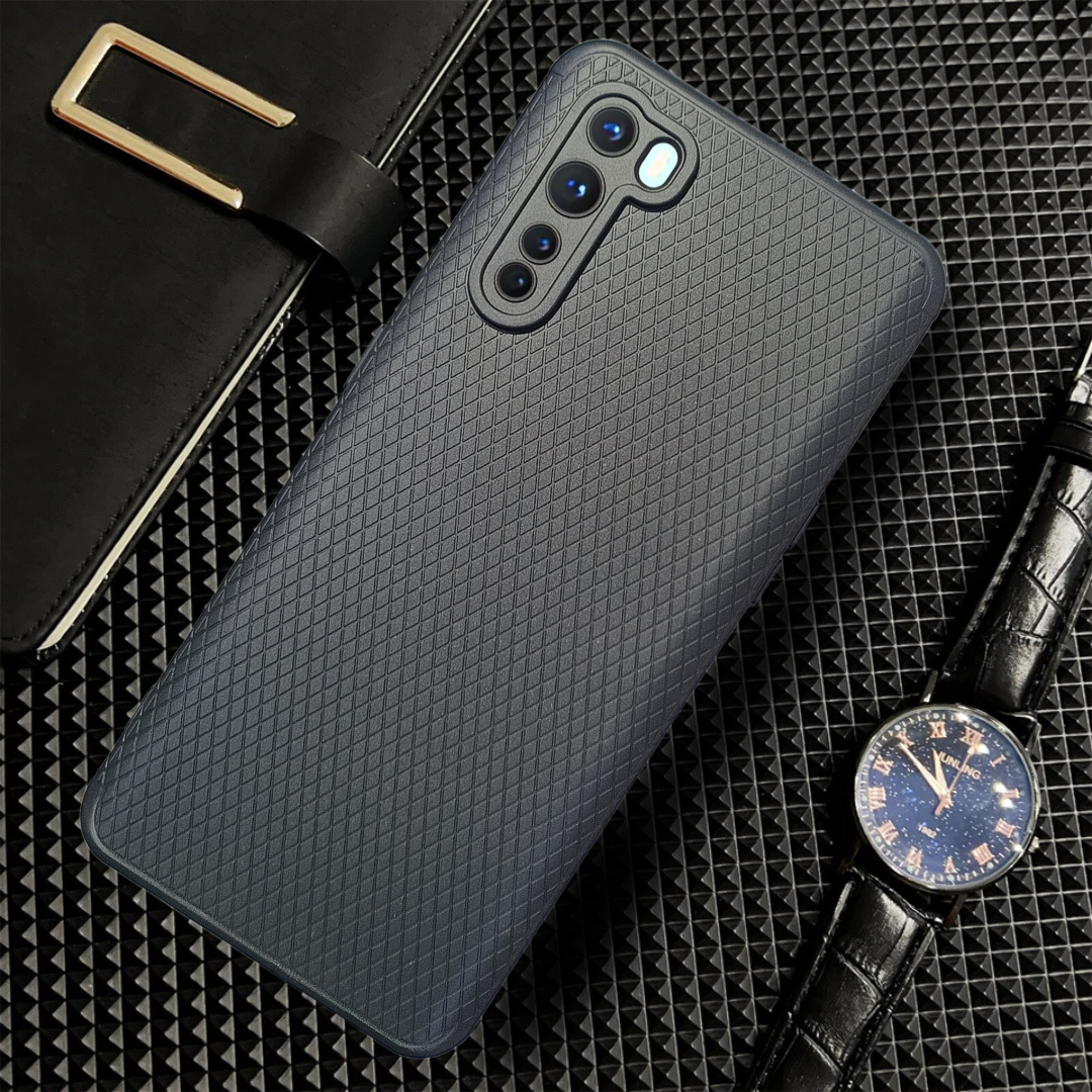 Black Line Wave Silicone Case for Oneplus Nord