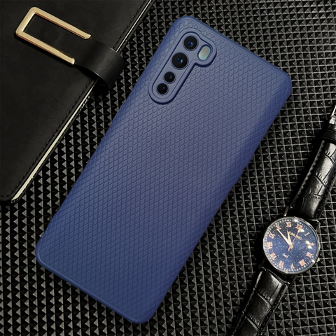 Dark Blue Line Wave Silicone Case for Oneplus Nord