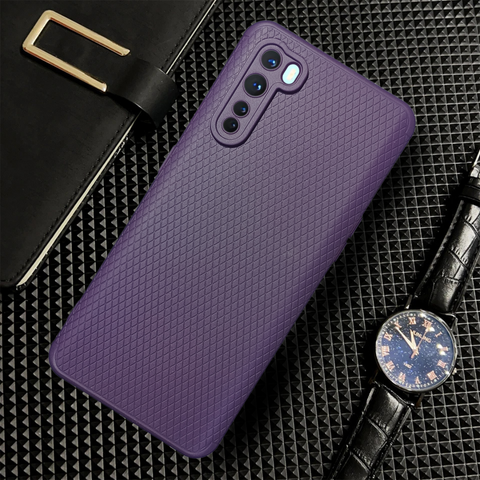 Deep Purple Line Wave Silicone Case for Oneplus Nord