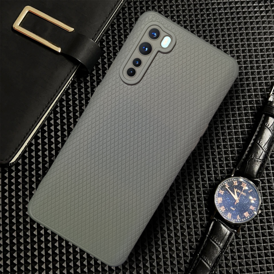 Grey Line Wave Silicone Case for Oneplus Nord