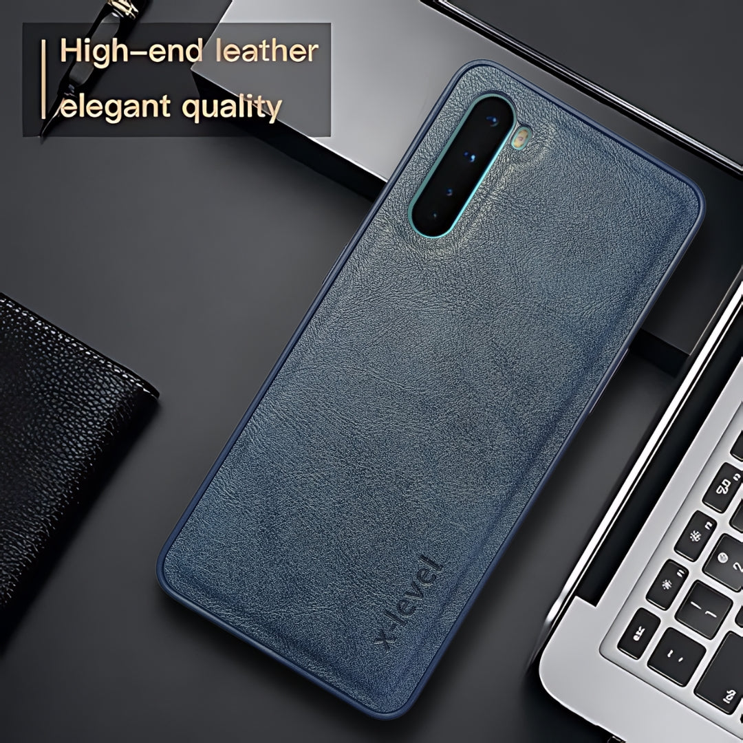 X-LEVEL Blue Leather Case for Oneplus Nord