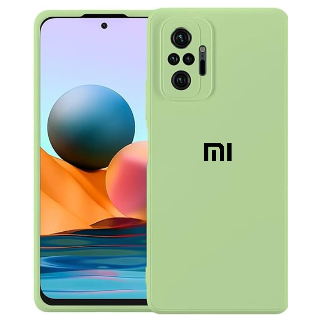 Light Green Camera Original Silicone Case for Redmi Note 10 Pro