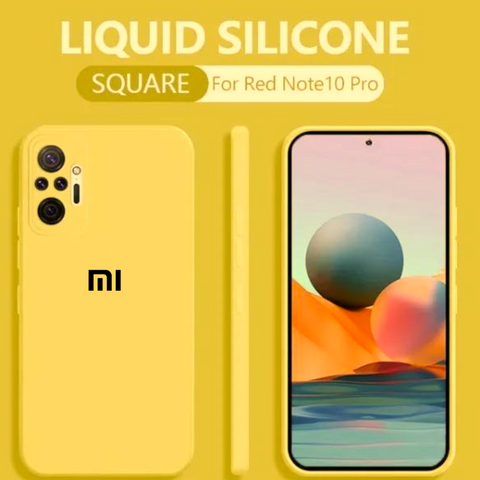 Yellow Camera Original Silicone Case for Redmi Note 10 Pro