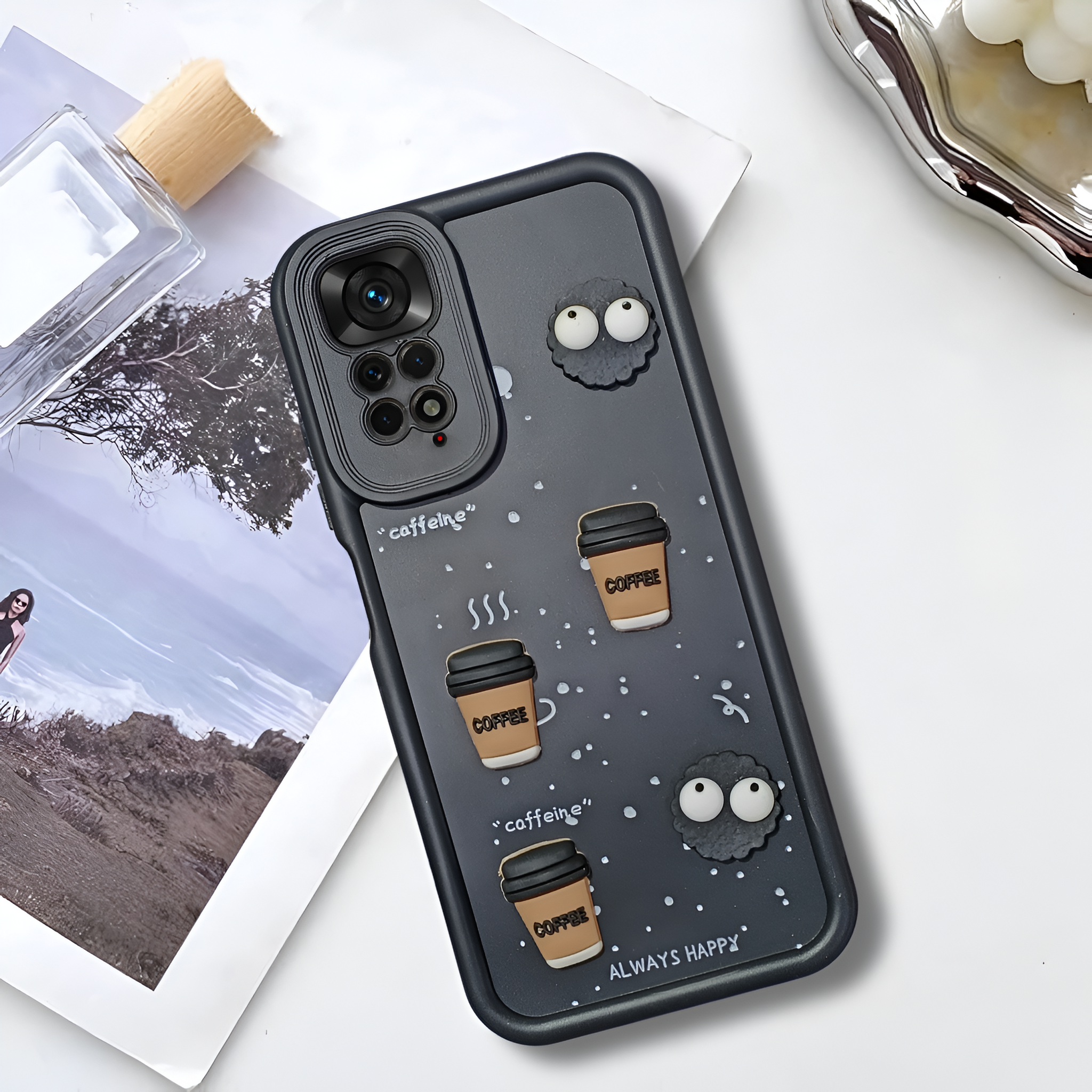 BLACK COFFEE (ALWAYS HAPPY) Silicone case for Redmi Note 11