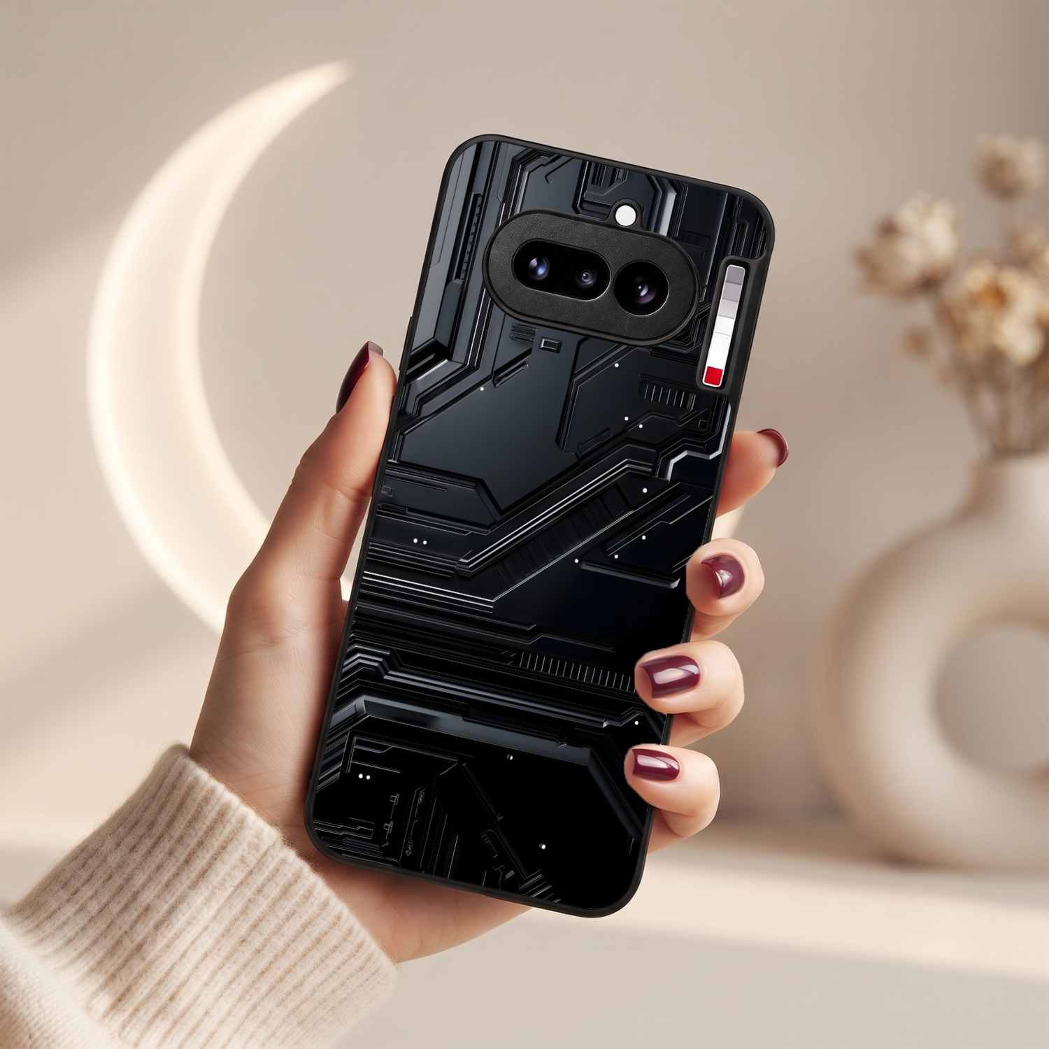 Stealth Metal Back Case for Oppo F33 Pro | The Hatke