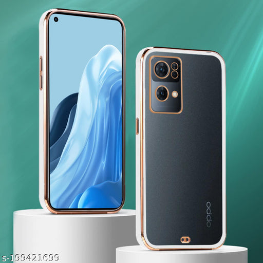 White Electroplated Transparent Case for Oppo Reno 7 5G