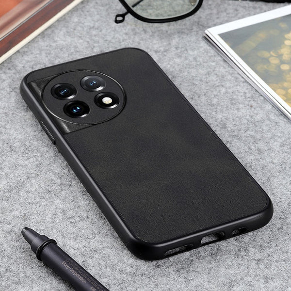 Puloka Black Leather Case for Oneplus 11