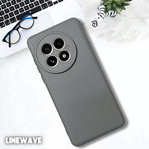 Grey Line Wave Silicone Case for Oneplus 13
