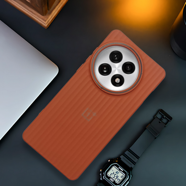 Brown SleekLine Silicone Case for Oneplus 13R