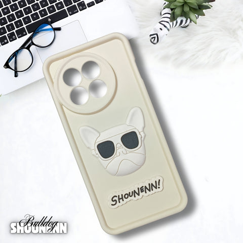 Cream SHOUNENN BULLDOG Silicone case for Oneplus 13R