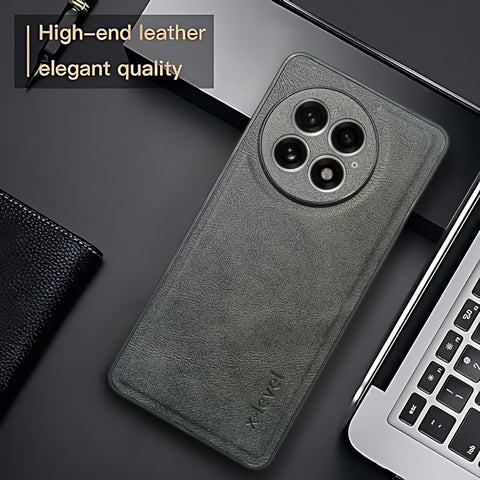 X-LEVEL Black Leather Case for Oneplus 13