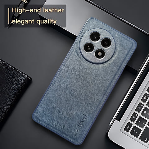 X-LEVEL Dark Blue Leather Case for Oneplus 13