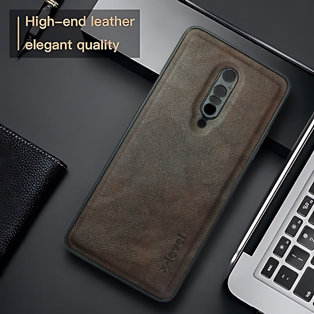 X-LEVEL Dark Brown Leather Case for Oneplus 7 Pro