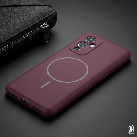 CAVEN Dark Pink Silicone case for Oneplus 9
