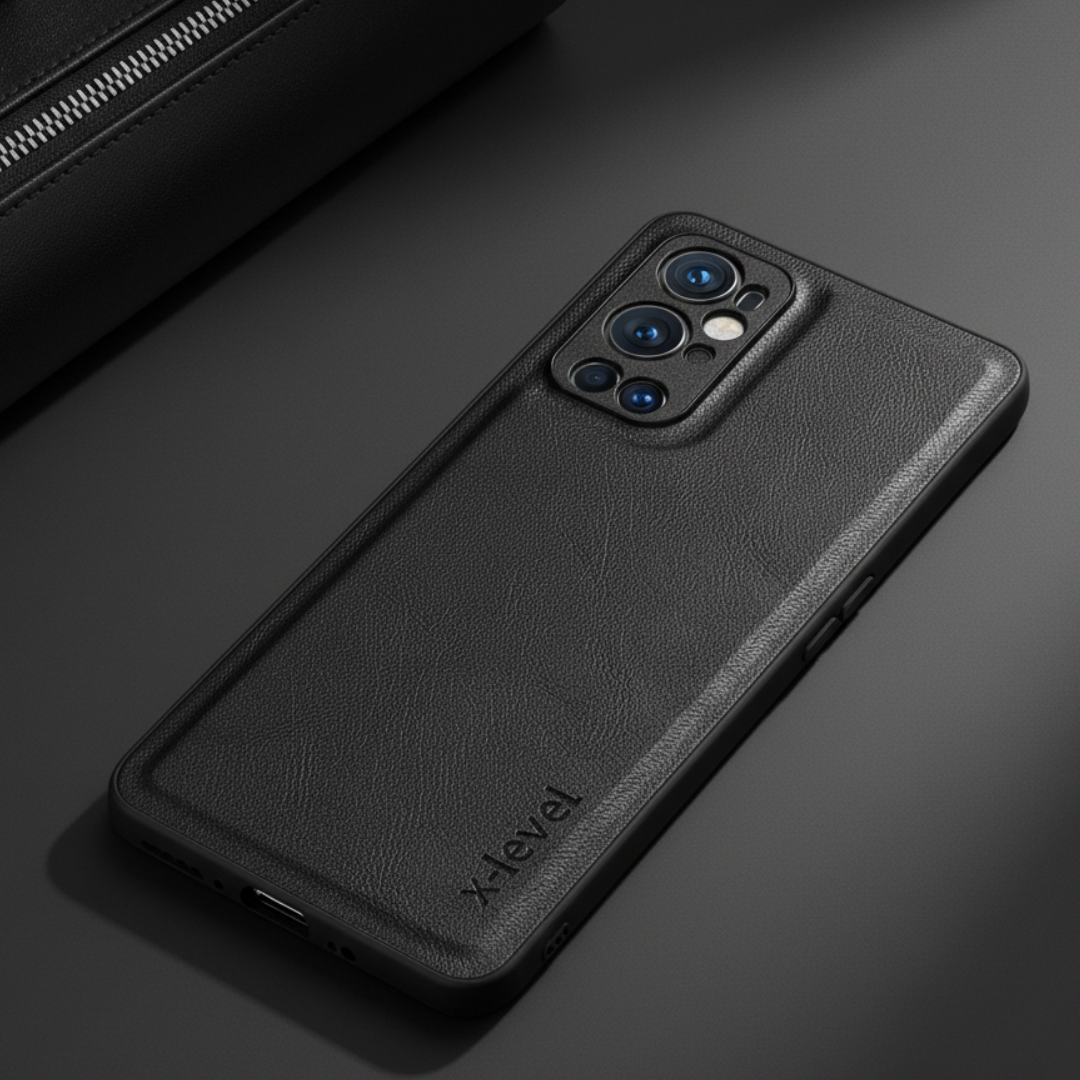 X-LEVEL Black Leather Case for Oneplus 9 Pro