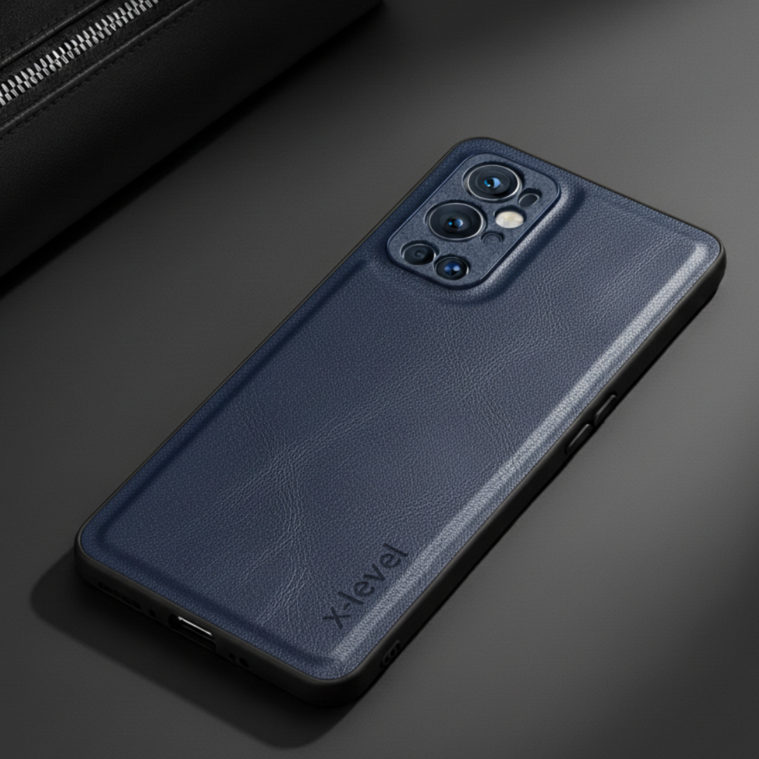 X-LEVEL Dark Blue Leather Case for Oneplus 9 Pro