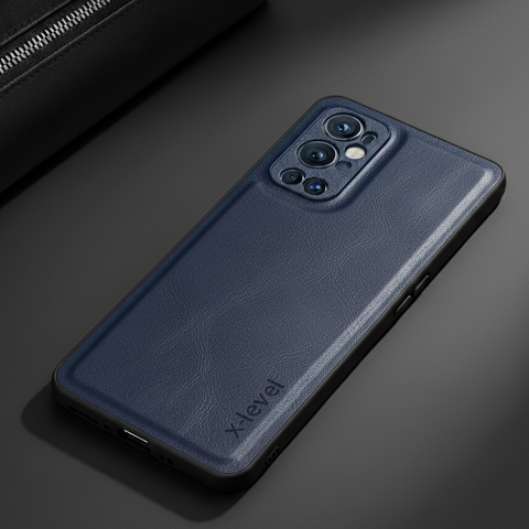 X-LEVEL Dark Blue Leather Case for Oneplus 9 Pro