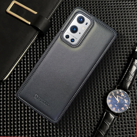 Prime Leather Black Leather Case for Oneplus 9 Pro