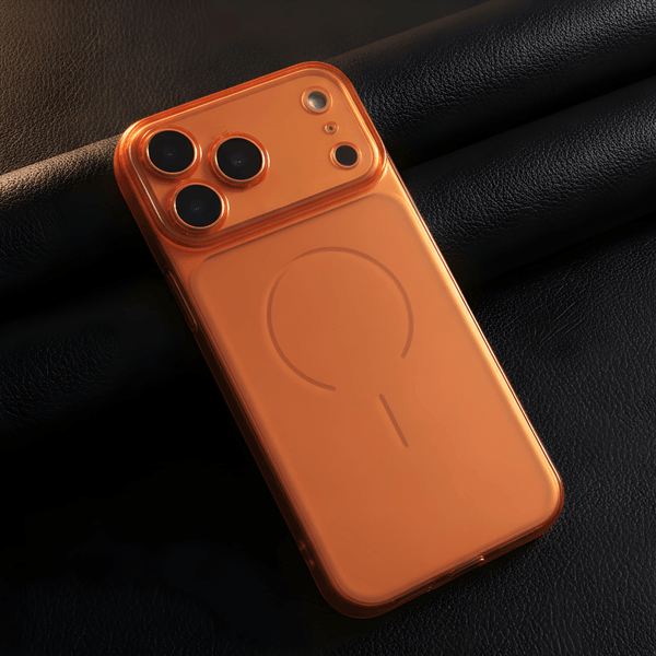 Orange Amber Silicone Case for Apple Iphone 17 Pro - The Hatke