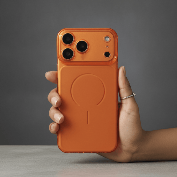 Orange Amber Silicone Case for Apple Iphone 17 Pro - The Hatke