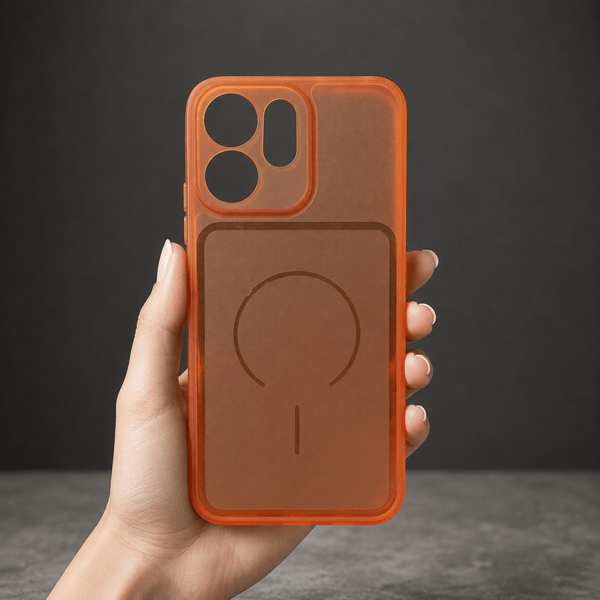 Orange Amber Silicone Case for Oppo Reno 15c - The Hatke