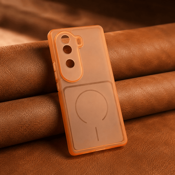 Orange Amber Silicone Case for Vivo V40e - The Hatke