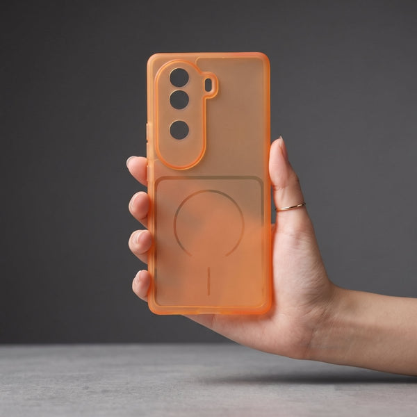 Orange Amber Silicone Case for Vivo V40e - The Hatke