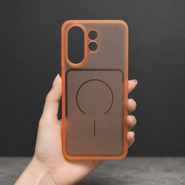 Orange Amber Silicone Case for Vivo V60e - The Hatke