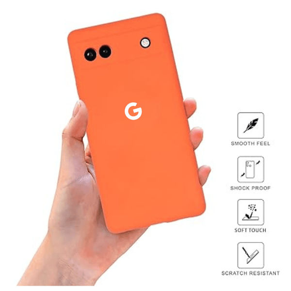 Orange Camera Original Silicone case for Google Pixel 7A - The Hatke