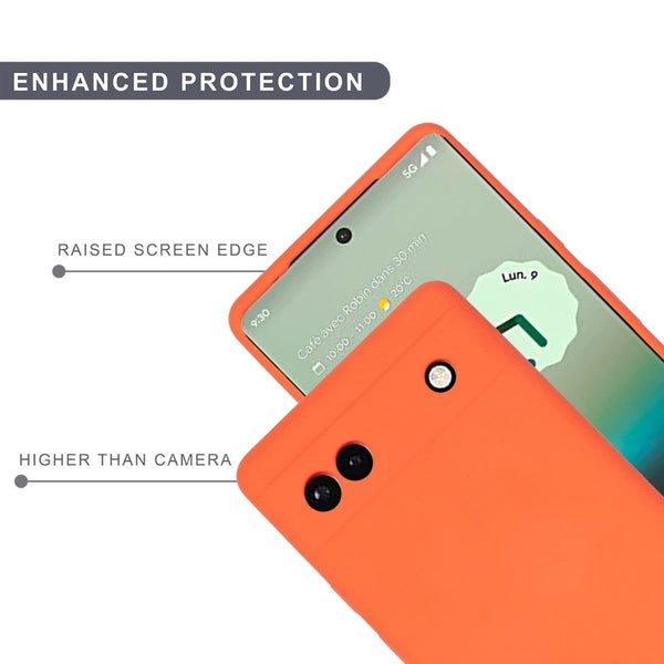 Orange Camera Original Silicone case for Google Pixel 7A - The Hatke