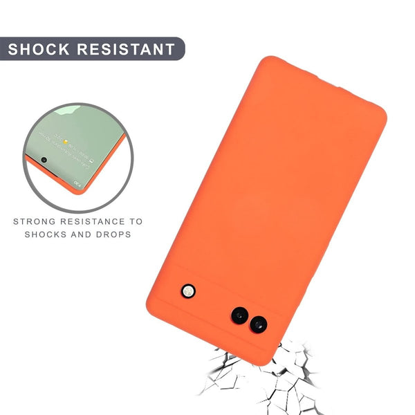 Orange Camera Original Silicone case for Google Pixel 7A - The Hatke