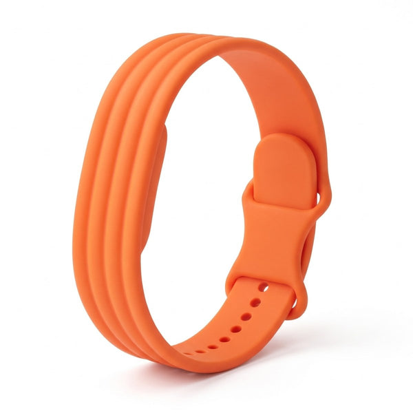 Orange Lining Silicone Strap For Google Fitbit Air - The Hatke