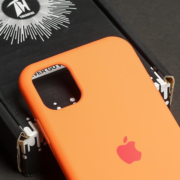 Orange Original Silicone case for Apple iPhone 11 - The Hatke