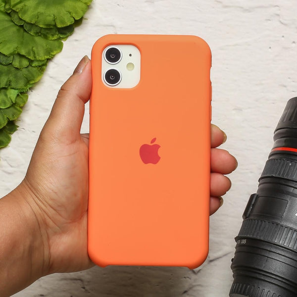 Orange Original Silicone case for Apple iphone 12 Mini - The Hatke