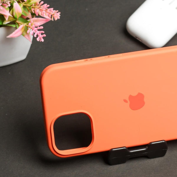 Orange Original Silicone case for Apple iphone 14 Plus - The Hatke