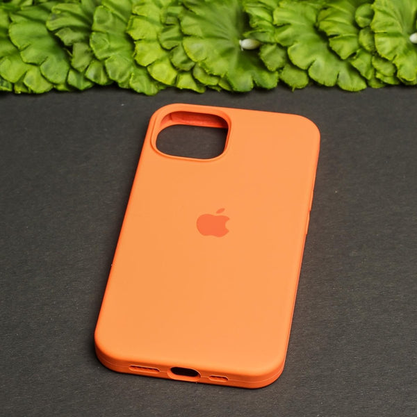 Orange Original Silicone case for Apple iphone 14 Plus - The Hatke