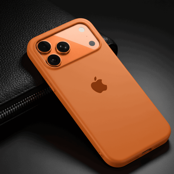 Orange Original Silicone case for Apple iphone 17 Pro Max - The Hatke