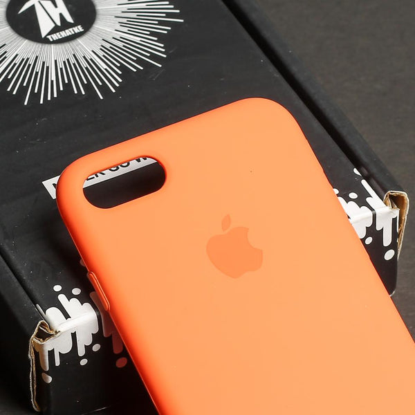 Orange Original Silicone case for Apple iphone 7 - The Hatke