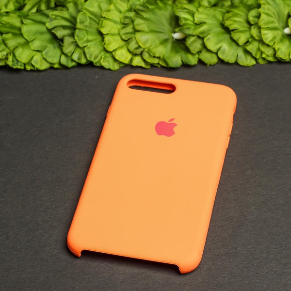 Orange Original Silicone case for Apple iphone 7 Plus - The Hatke