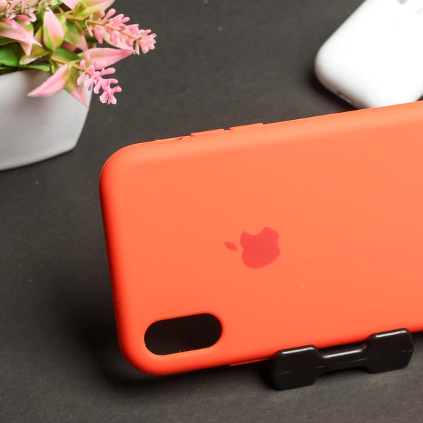 Orange Original Silicone case for Apple iphone Xr - The Hatke