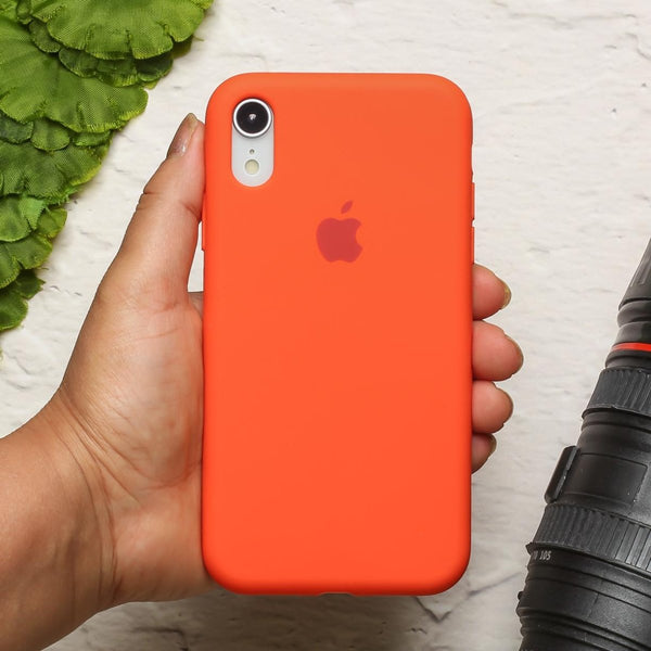 Orange Original Silicone case for Apple iphone Xr - The Hatke