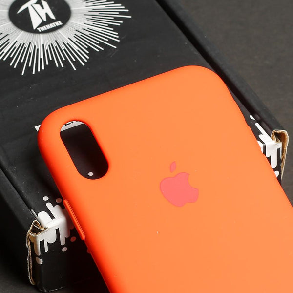 Orange Original Silicone case for Apple iphone Xr - The Hatke