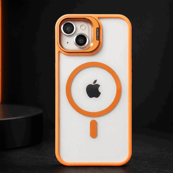 Orange XINREEU Transparent Case for Apple iphone 15 - The Hatke