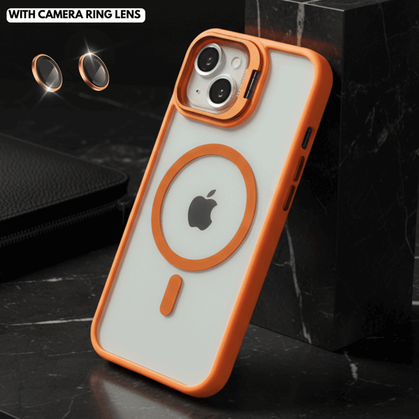 Orange XINREEU Transparent Case for Apple iphone 15 - The Hatke