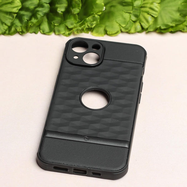 Parallex Engraved logo silicon Case for Apple Iphone 13 - The Hatke