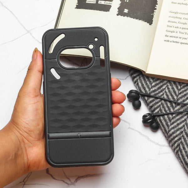 Parallex Engraved logo silicon Case for Nothing Phone 2A - The Hatke