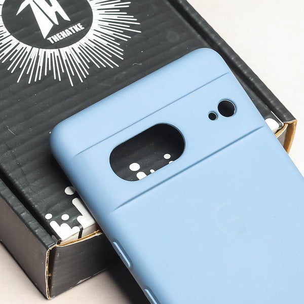Pastel Blue Camera Original Silicone case for Google Pixel 7 - The Hatke