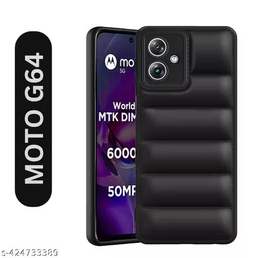 Black Puffon silicone case for Motorola G64