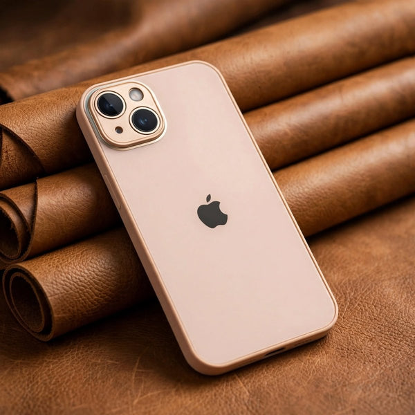 Peach camera Safe mirror case for Apple iphone 14 plus - The Hatke